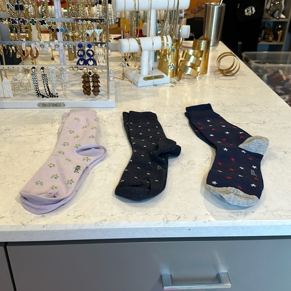 J Crew 3 pack stars socks​
